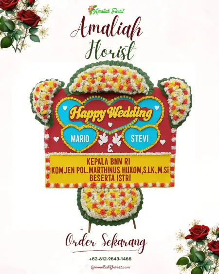 Papan Bunga Pernikahan Marmoyo